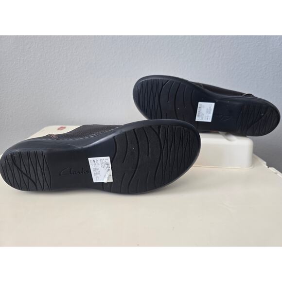 Clarks Collection Evianna Mix Leather Slip-On Comfort Shoes Brown Like New 9M - Picture 6 of 8